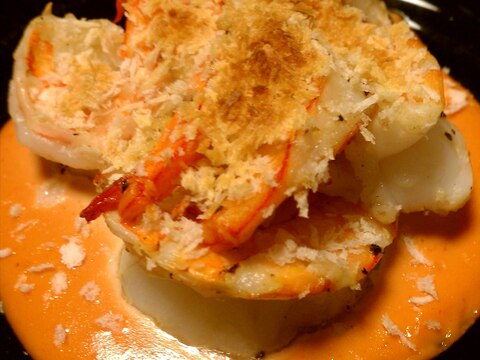 海老のパン粉焼き 〜オーロラソース添え〜